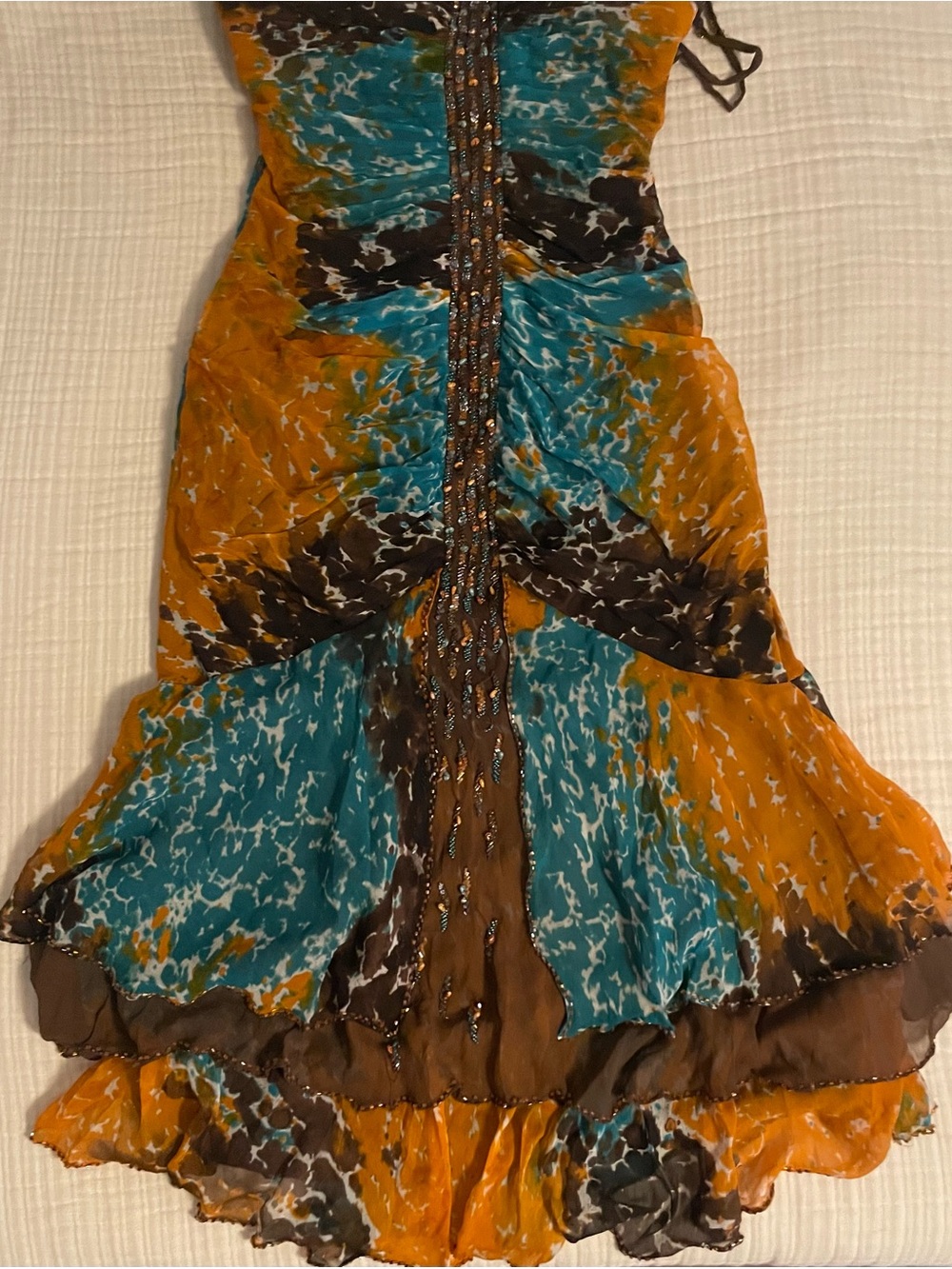 cache - RARE VINTAGE 100% silk fairy dress - Picture 6 of 10